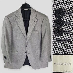 Samuelsohn 42S Silk Cashmere Blend 2 Button Sports Coat Blazer